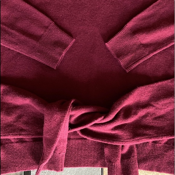 Autumn Cashmere Sweater Waist Wrap Maroon Small - Picture 5 of 6